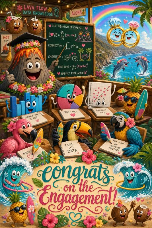 AI greeting card - engagement photo